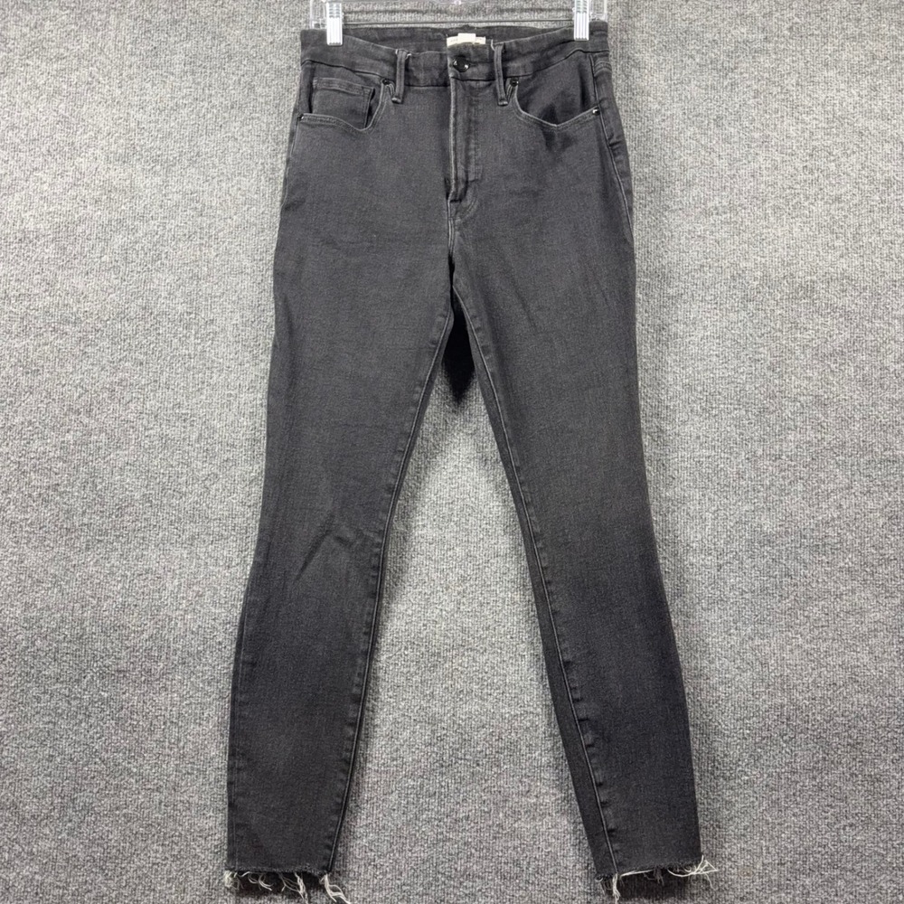 Good American Jeans Women 26/2 Good Legs Skinny High Rise Raw Hem